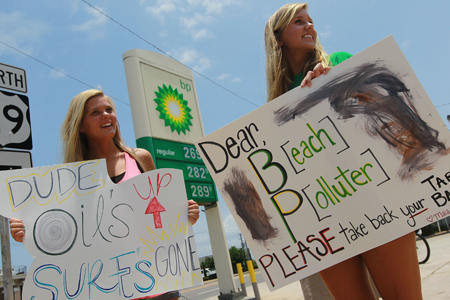 BP oil spill protestor