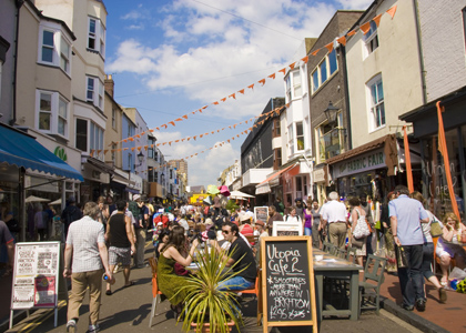 Go shopping in Brighton's Lanes