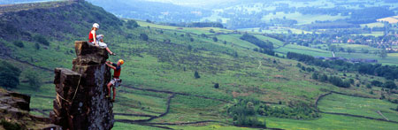 Climbing in the Peak District