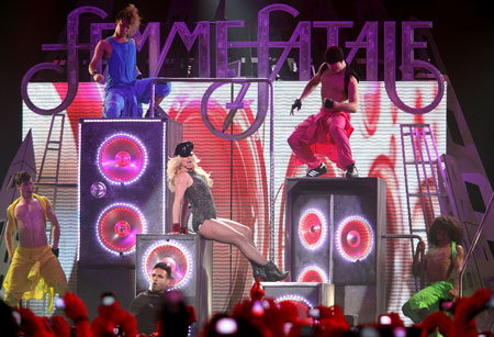 Britney Spears taping her Good Morning America performance.