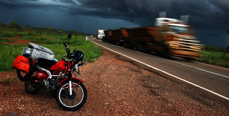 One man, one tiny motorbike. An epic adventure